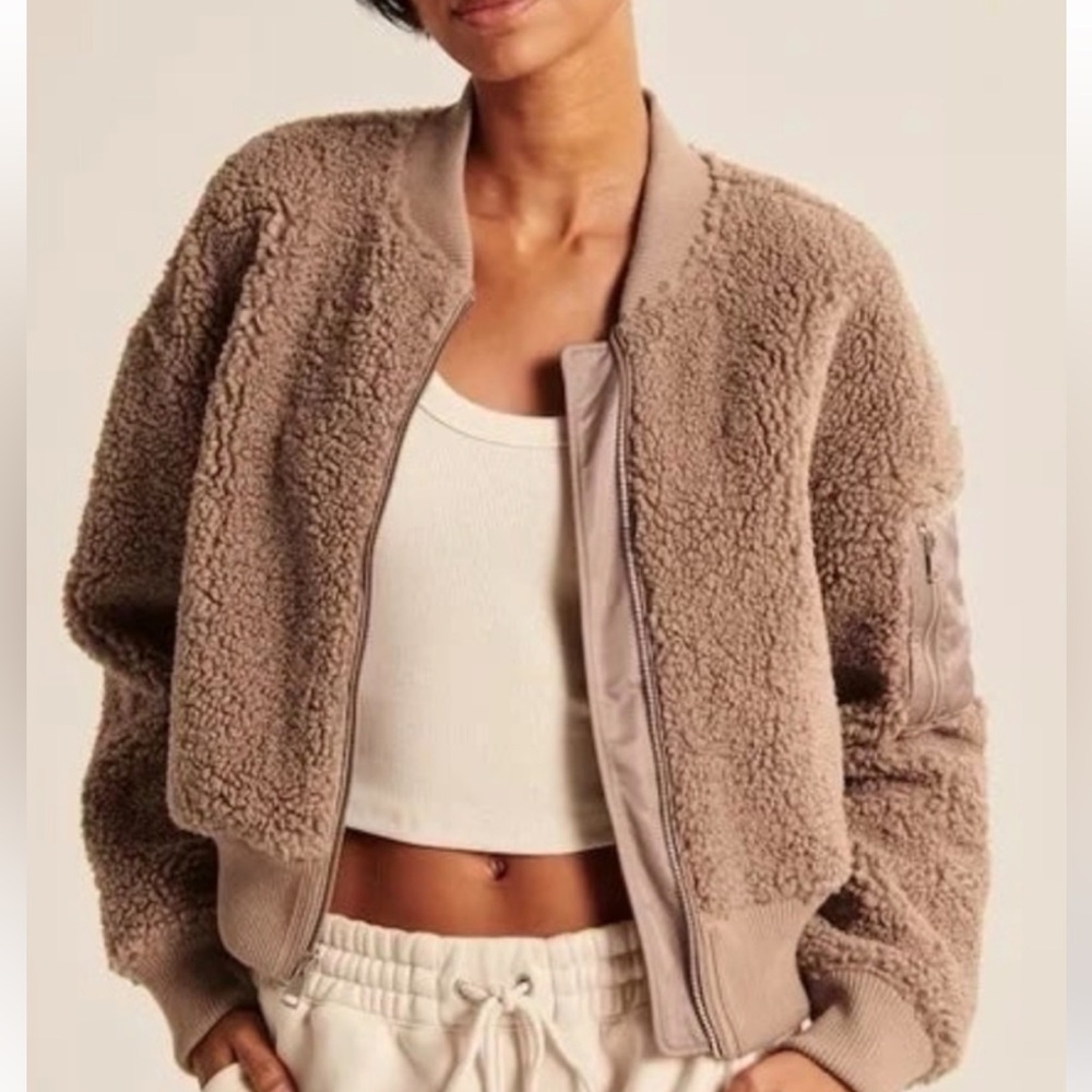 Abercrombie & Fitch Brown Teddy Jacket